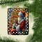 Edge Collections - 2.80" X 0.15" - Multicolor - Yorkshire Terrier Yorkie and Santa - 1 Piece